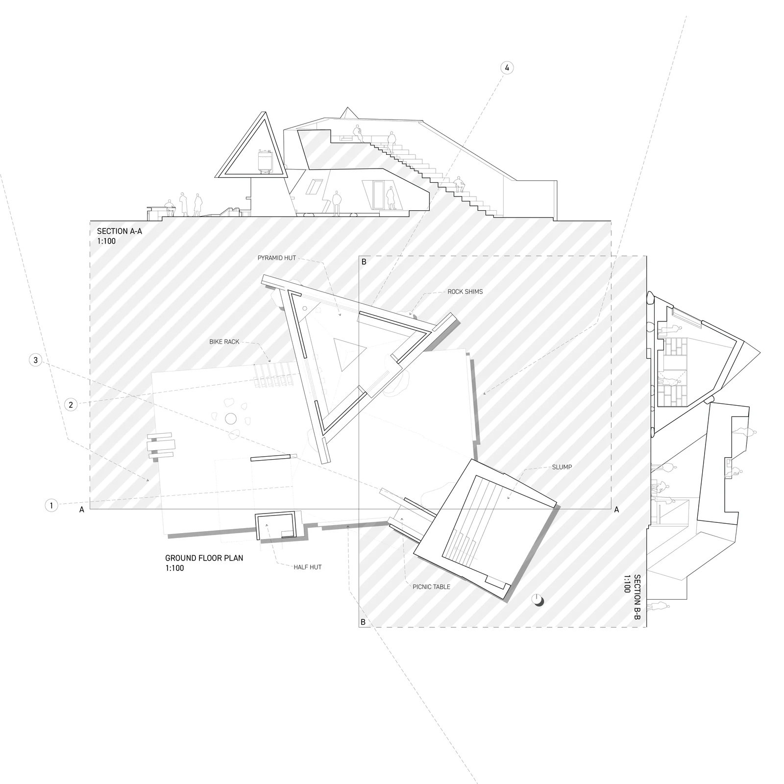 Plan and sections